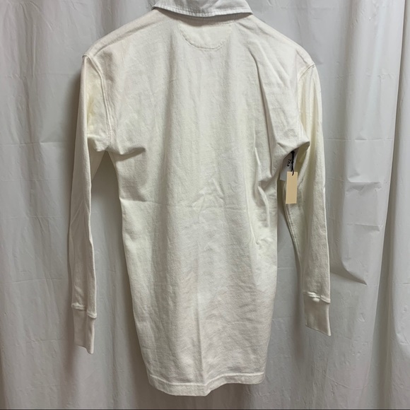 Aritzia TNA Covenham Longsleeve White Polo T-Shirt - Picture 6 of 10